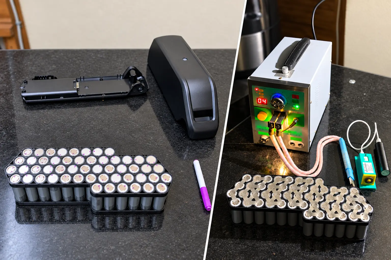 Préparation et soudure des cellules d’une batterie lithium